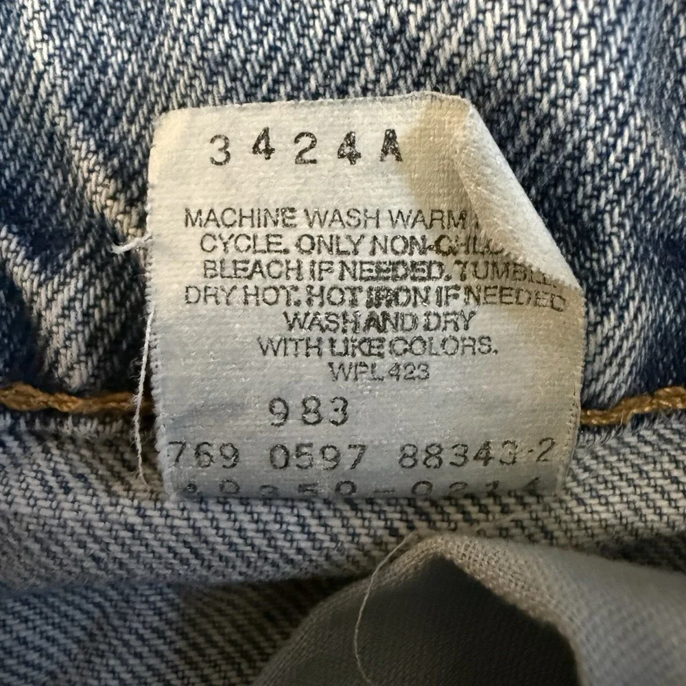 Vintage 1997 Levi's 550 Relaxed Fit Jeans Light Wash Orange Tab Boys Size 10